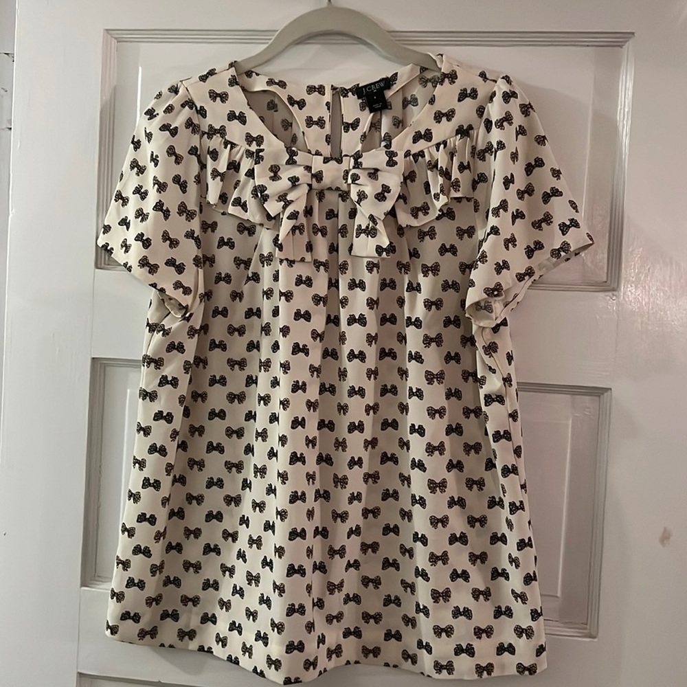 Jcrew blouse with bow print